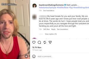 El hermano de Matt Brown dio a conocer en Instagram que un cuerpo había sido hallado en un río y que "fue identificado positivamente como Matt".
