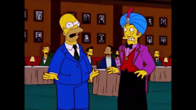 gif Homero gritando de miedo