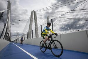Virus Outbreak Mario Cuomo Bridge