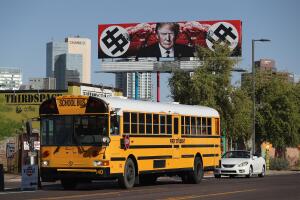Anti-Trump Billboard in Phoenix Displays Swastika-Like Dollar Signs