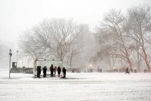NY amanece totalmente blanca por tormenta de nieve