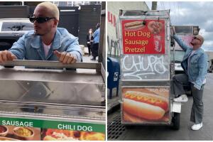 J Balvin se burla de la comparación que hizo Residente de su música con un carrito de hot dog.