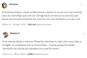 Chismes ajenos escuchados en la vía pública