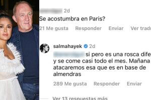 Salma Hayek respondió si la Rosca de Reyes también se acostumbra degustarla en París.  