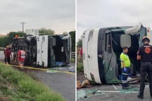 mueren 11 personas volcadura autobús hualahuises nuevo león