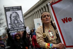 Standing Rock Sioux Tribe Rallies In Washington DC For Tribal Rights