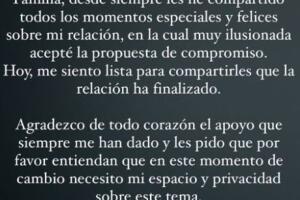 Clarissa Molina confirma su ruptura con Vicente Saavedra, su exprometido