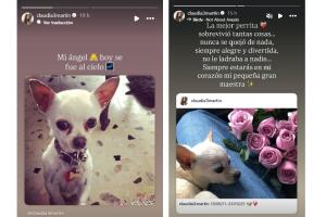 Claudia Martin y su perrita Gusi