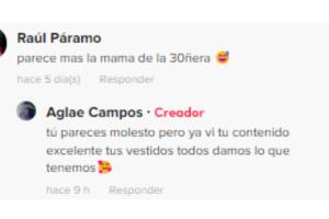 Aglae Campos respondió a los comentarios negativos