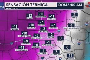 Pronóstico para domingo a las 6 a.m.