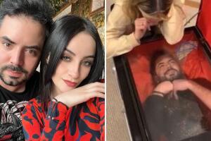 José Eduardo Derbez mostró su ataúd a Ariadne Díaz y ella lo presumió en redes