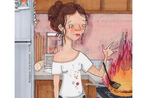 Ilustración de Amanda Oleander sobre la maternidad y la llegada de un nuevo bebé