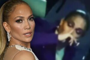 En exclusiva, Jennifer López se quita la máscara, saluda a alguien y se lleva las manos a la cara