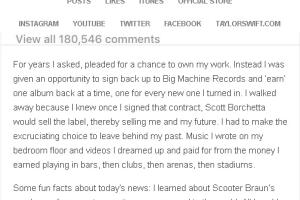 Mensaje de Taylor Swift