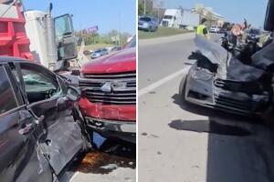 choque multiple 10 vehículos un muerto ih 35 round rock texas