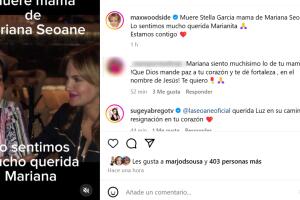 La presentadora Maxine Woodside así dio a conocer la muerte de la mamá de Mariana Seoane.