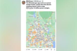Whataburger mapa luz Houston Beryl