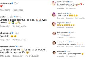 Marjorie de Sousa y Consuelo Duval son solo algunas de las celebridades que han expresado su dolor ante la muerte de Rebecca Jones. 