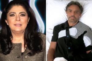 Victoria Ruffo asegura que Eugenio Derbez se accidentó por andar haciendo “tarugadas”