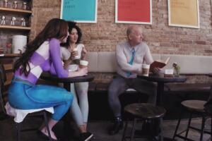 Baristas fazem ação de creme de leite natural da Nestlé