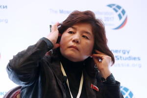 La viceministra de Relaciones Exteriores de Corea del Norte, Choe Son Hui