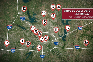 Sitios de vacunación en el metroplex con más de 500 vacunas.