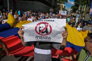 Marcha en Caracas a favor del resultado oficial en las elecciones de Venezuela