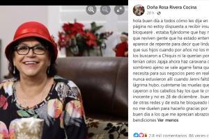 Doña Rosa Saavedra se pronunció en medio del drama que vive su familia.