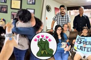 Joven mexicana sorprende a su familia tras no verlos por 8 años
