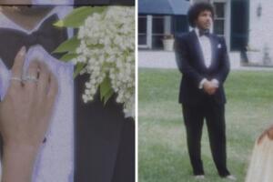 Benny Blanco eligió un tuxedo negro para su boda con Selena Gómez