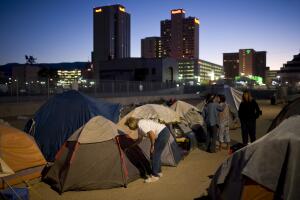 City Of Reno Sets Up Tent City For Homeless