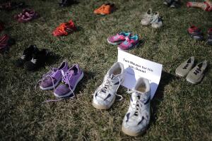 Protesta de zapatos en Washington