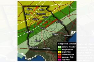Se anticipan tormentas en la mayor parte del norte de Georgia
