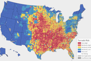 Tornado risk map