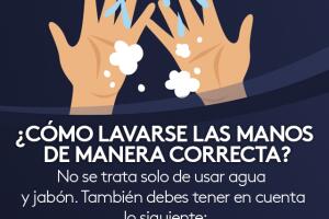 ¿Cómo lavarse las manos de manera correcta? 