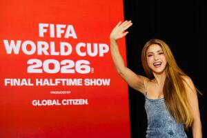 Shakira en la presentación de la Copa Mundial