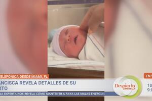 Así fue presentado Franco en TV, el segundo bebé de Francisca. 