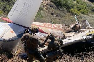 Así quedó la avioneta donde cinco personas perdieron la vida en Isla Catalina