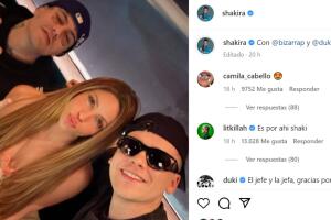 Shakira reapareció con Bizarrap con quien cenó este fin de semana. A ellos se les unió el rapero Duki. 