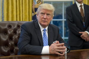 El presidente Donald Trump en la Oficina Oval de la Casa Blanca