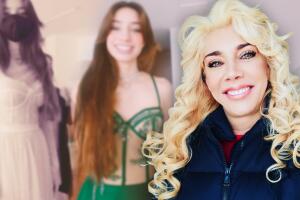 Cynthia Klitbo presume que su hija Elisa ya se prueba vestidos para su fiesta de XV años  
