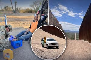 Recorrido por la frontera de Sasabe y rescate de inmigrantes.