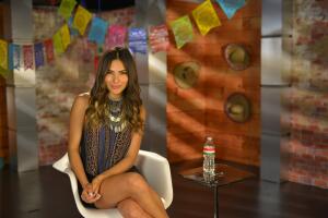 En el backstage con Ale Espinoza durante su Facebook Live