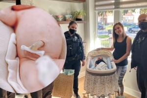 madre da a luz en el baño de su casa con ayuda de policias de Norridge