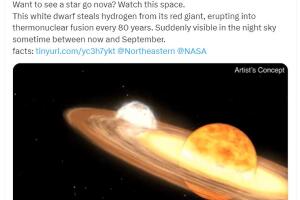 Así se verá el estallido de la nova T Coronae Borealis