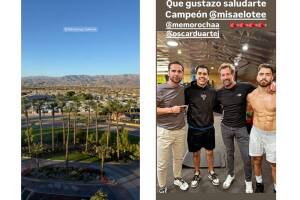 Irina dejó ver que está en Palm Springs y Gabriel en el gym Golden Boy que se ubica en Los Ángeles