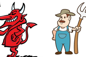 Acertijo matemático del diablo y el campesino.