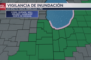  Aviso de inundación repentina para el sur del condado Cook en Illinois y el norte del condado Lake en Indiana