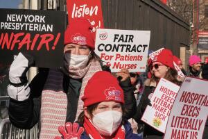 Continúa la huelga de enfermeras en NewYork-Presbyterian tras rechazo de contrato.