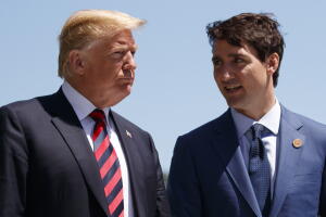 Donald Trump y Justin Trudeau.